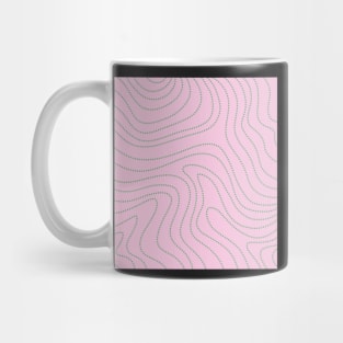 Green dots on a pink background Mug